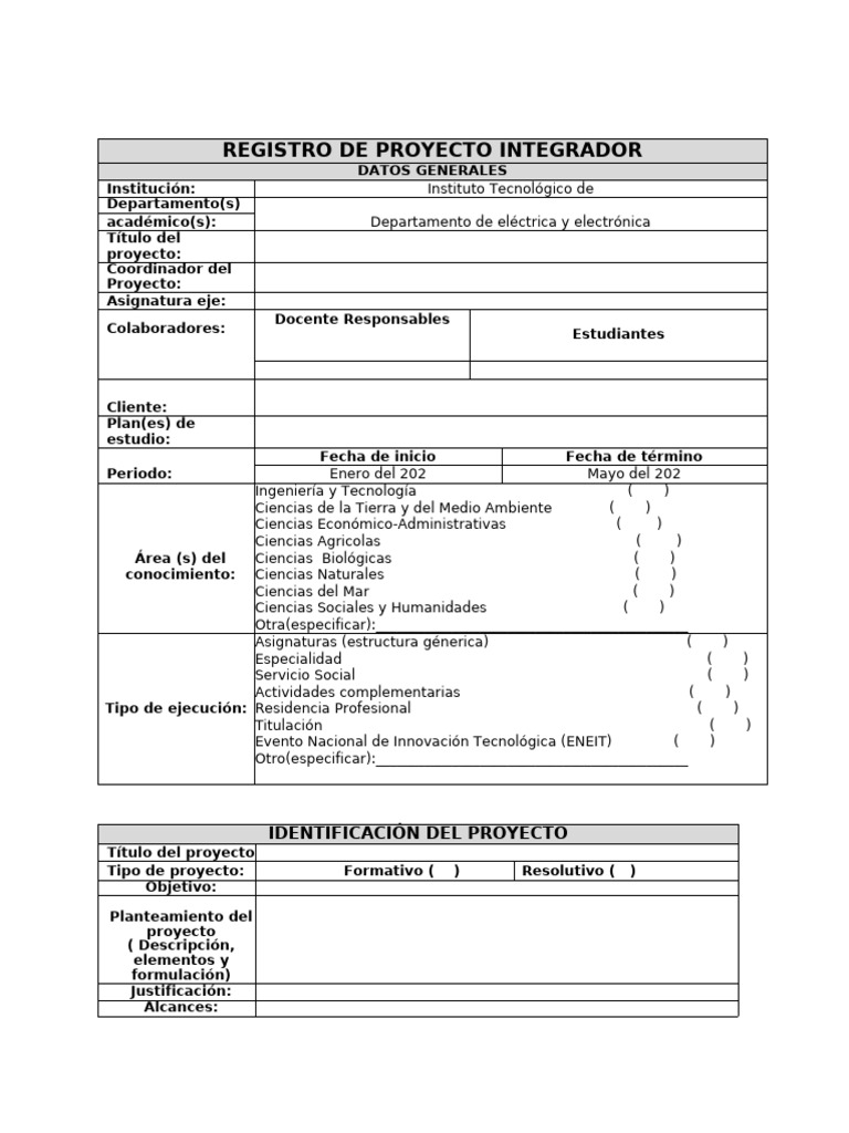 Estructura del Proyecto Integrador | PDF | Science