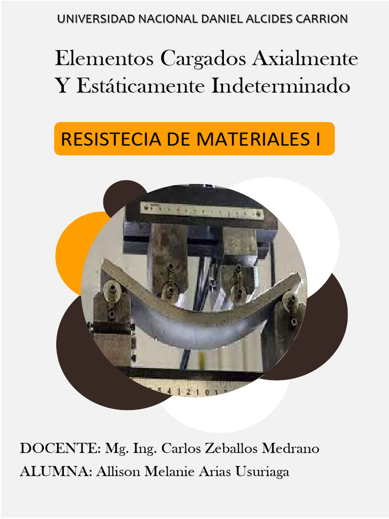 Análisis de Elementos Axialmente Cargados | PDF | Elasticidad (Física ...