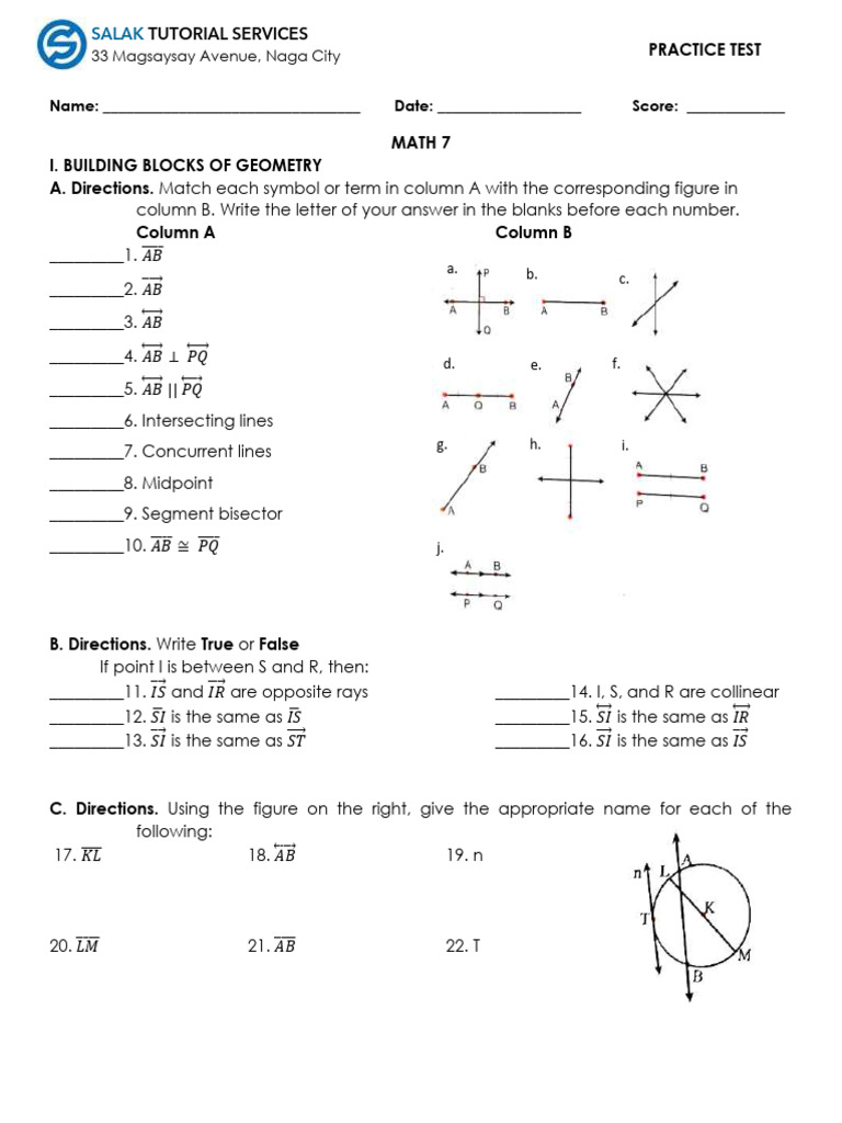 Math 7 - Q1 Practice Test | PDF | Discounting | Taxes