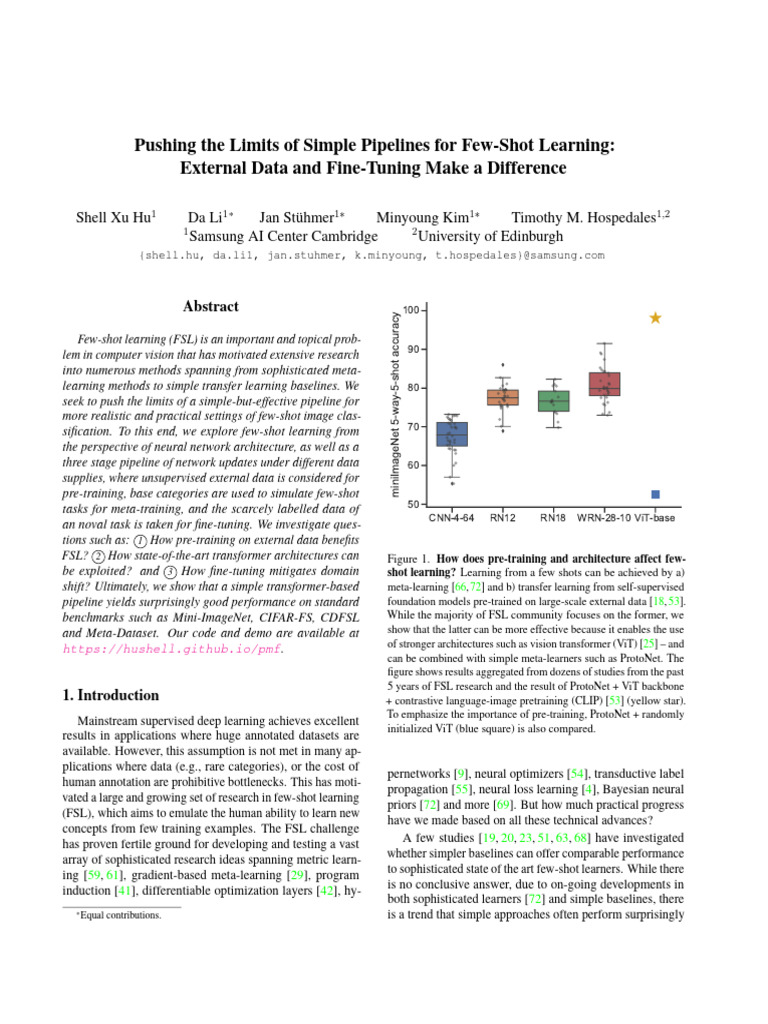 Pushing The Limits of Simple Pipelines For Few-Shot Learning: External ...