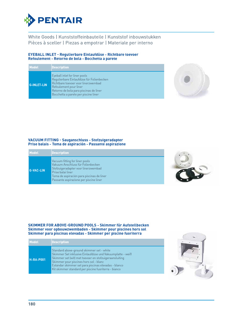 06-Return Inlet & Vacume (Pentair) | PDF
