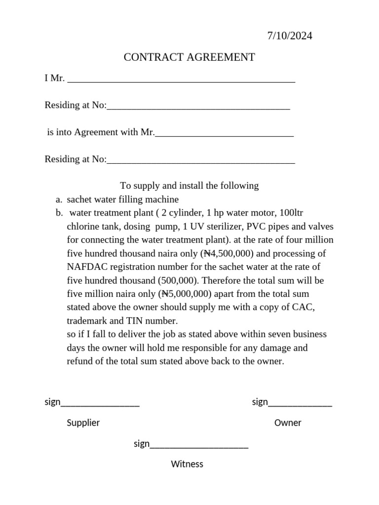 Contract Agreement | PDF
