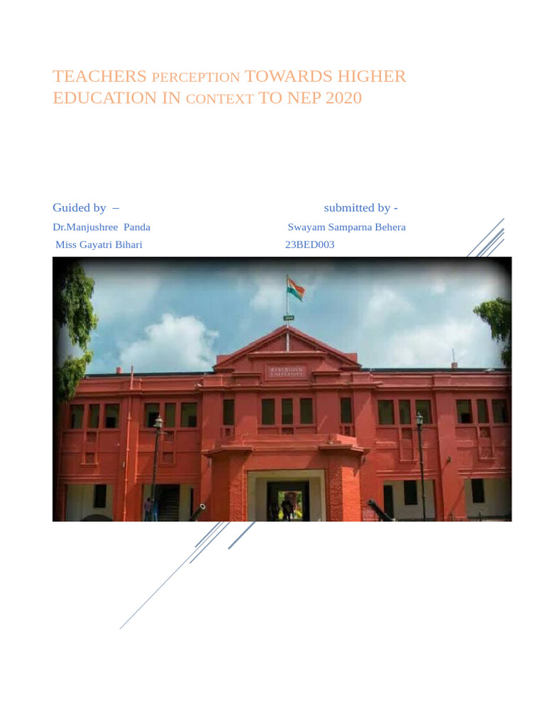 Teachers' Views on NEP 2020 Reforms | PDF | Mentorship | Teachers