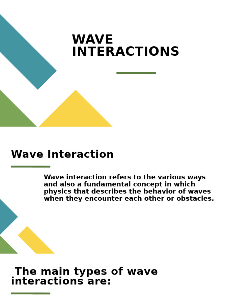 Understanding Wave Interactions | PDF
