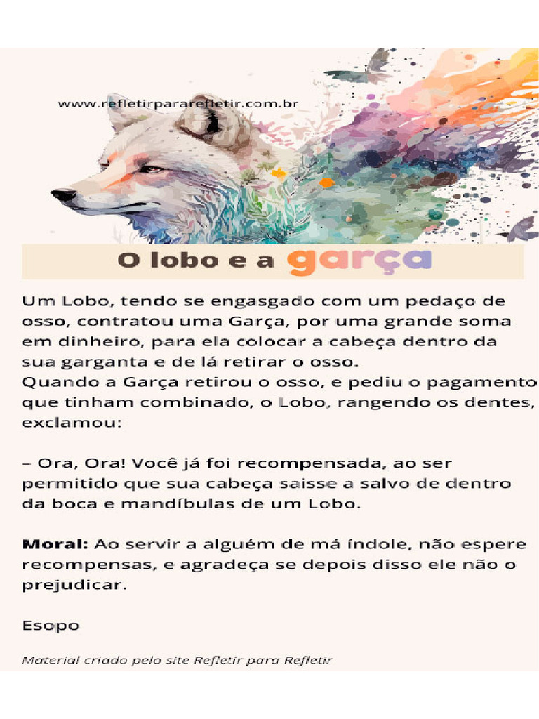O Lobo e A Garça | PDF