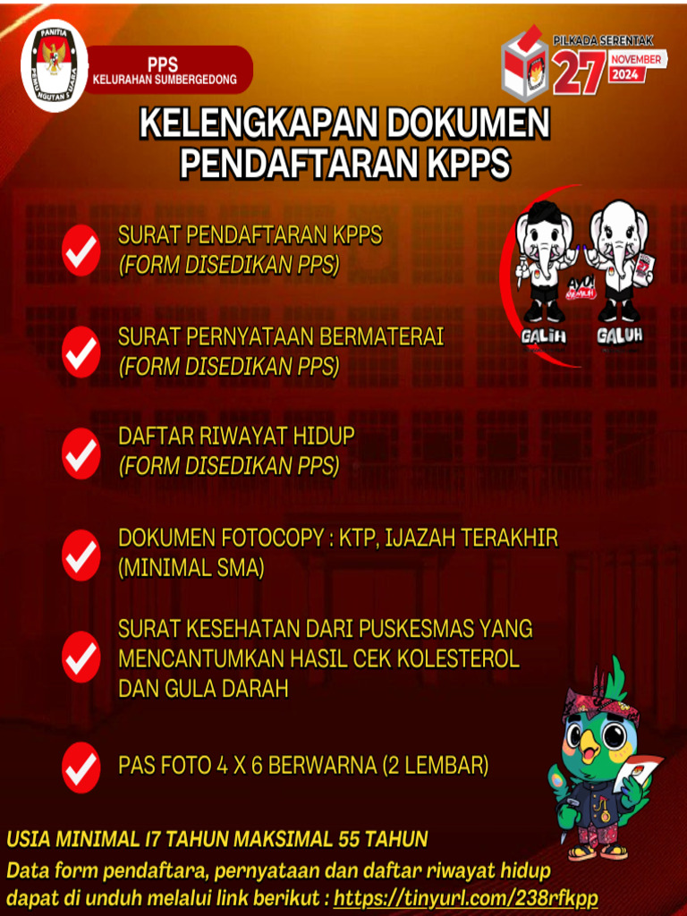 Dokumen Kelengkapan Pendaftaran KPPS | PDF