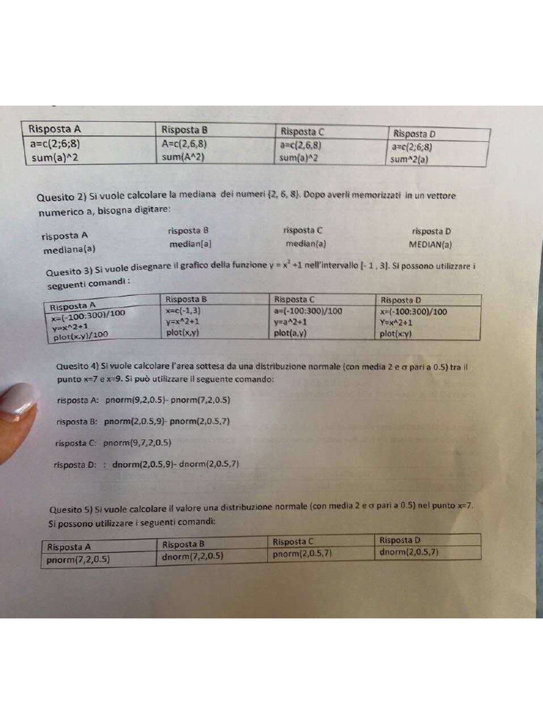 Fac Simile Compito | PDF