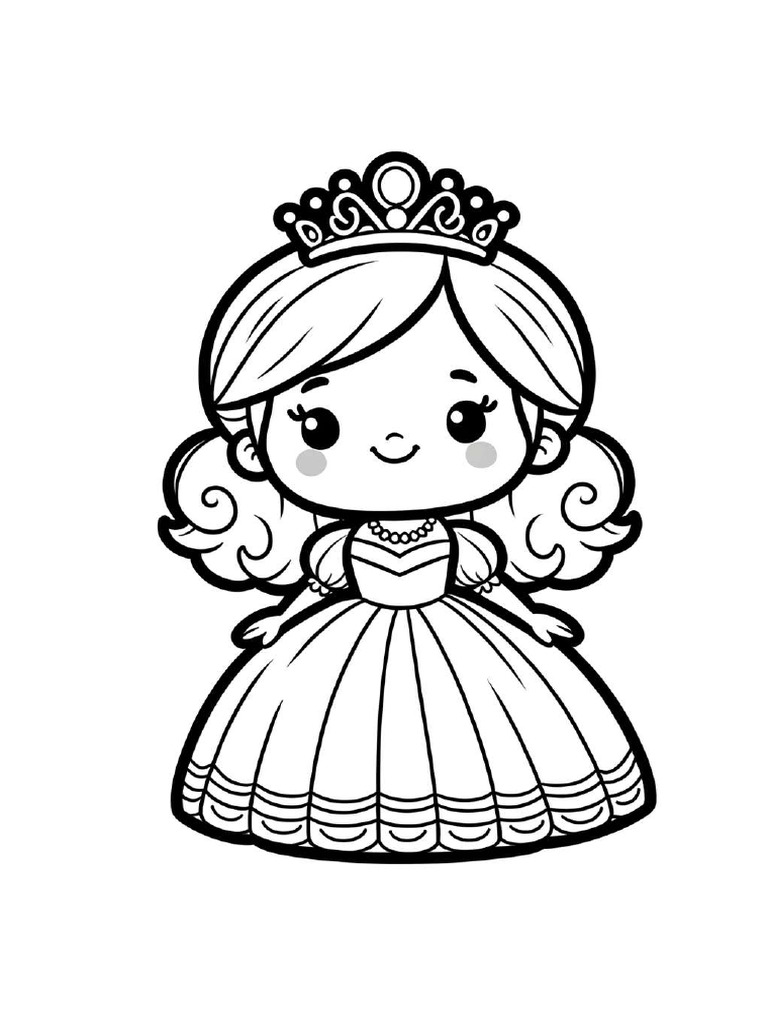 Coloring Page Princess 3 Year Old 5 | PDF