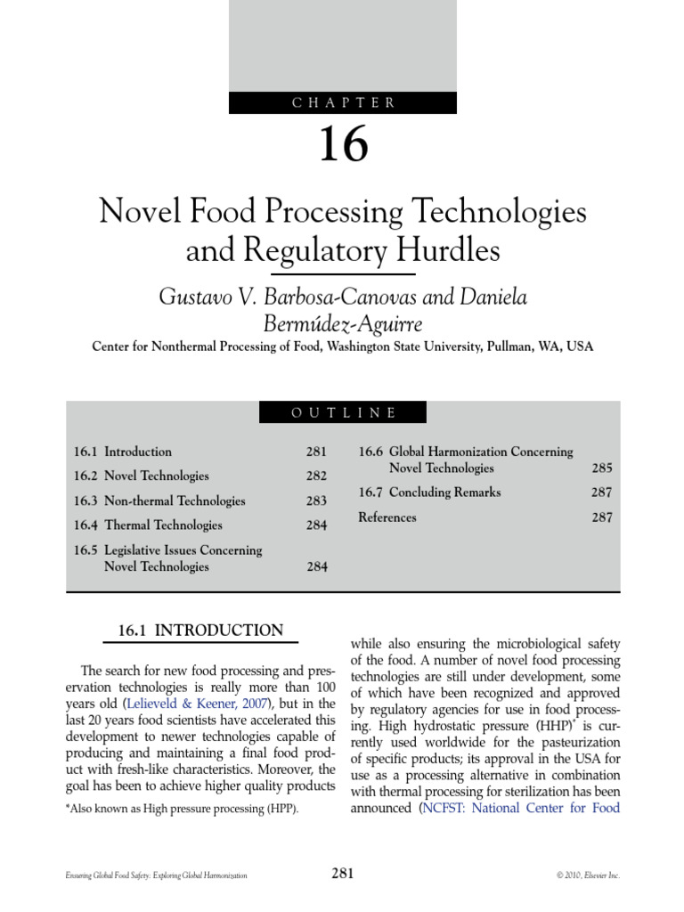 Chapter 16 - Novel Food Processing Technologies and - 2010 - Ensuring ...