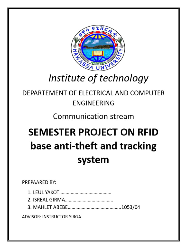 RFID Anti-Theft Tracking System Project | PDF | Arduino | Microcontroller