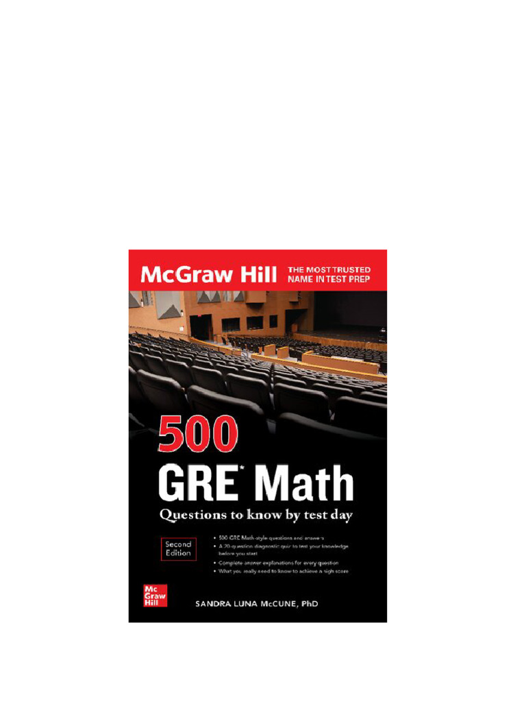 500 Gre Math Questions To Know by Test Day, 2Nd Edition Sandra Luna ...
