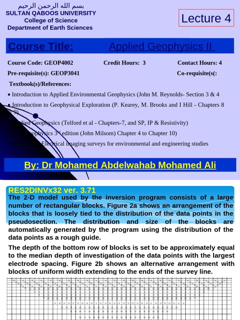 Applied Geophysics II Course Overview | PDF | Inverse Problem | Least ...