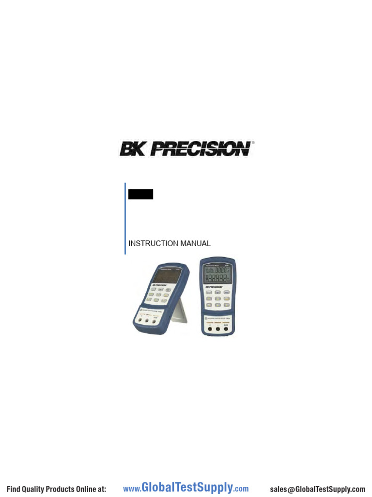 830C 890C Capacitance Meter Manual | PDF | Manufactured Goods ...