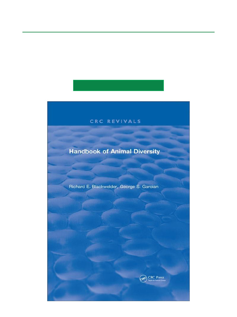 Handbook of Animal Diversity Overview | PDF | Protozoa | Cell (Biology)