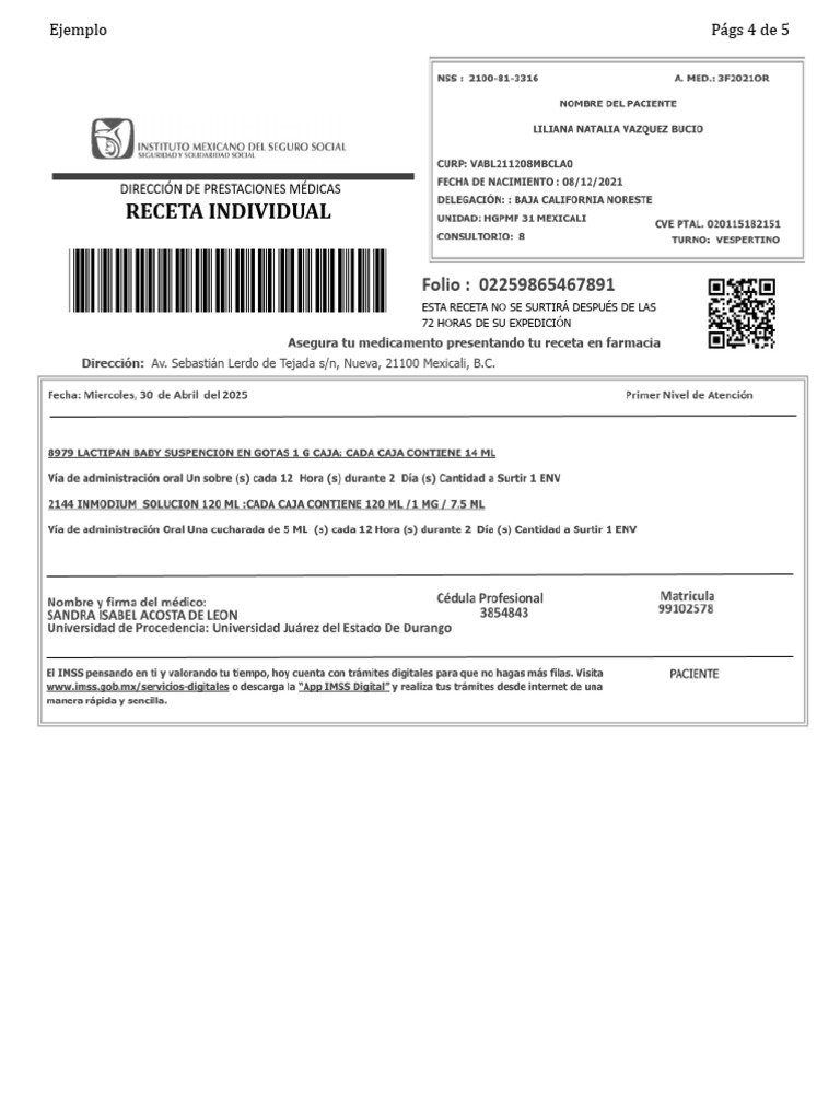 Receta Imss | PDF