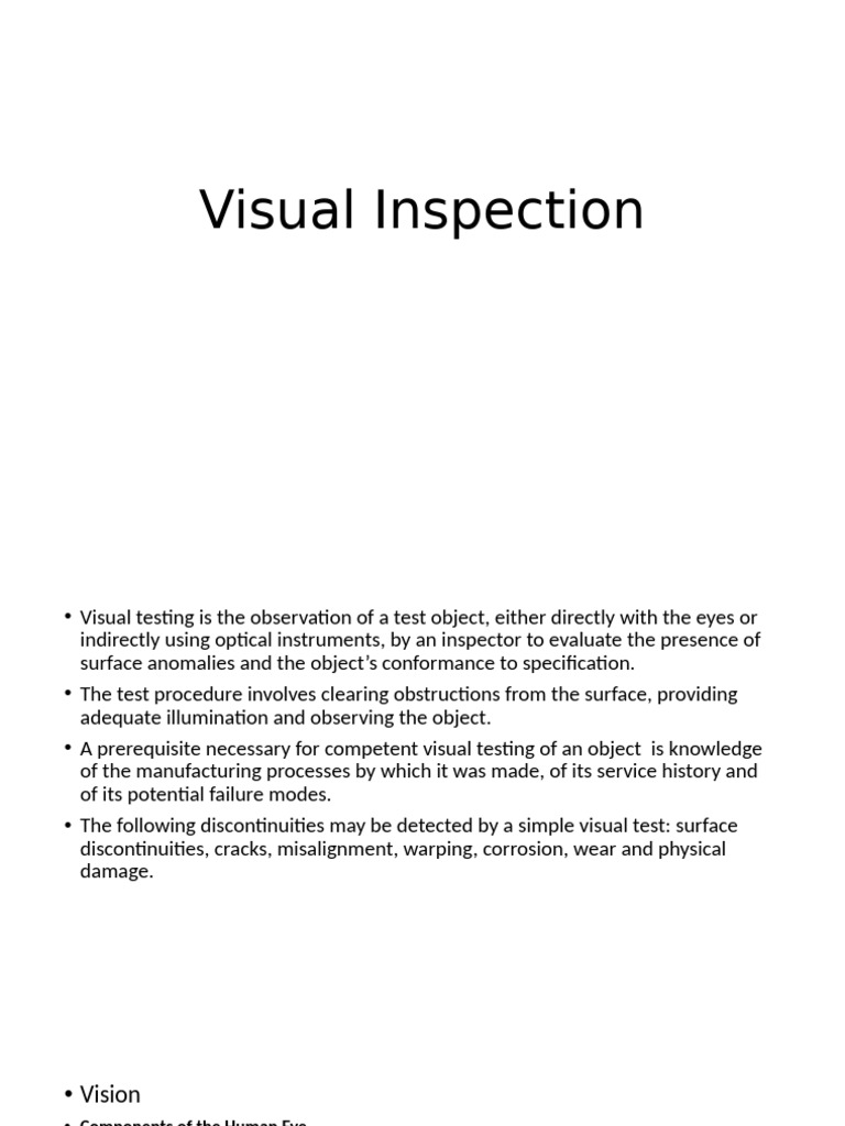 Visual Inspection | PDF | Eye | Mirror