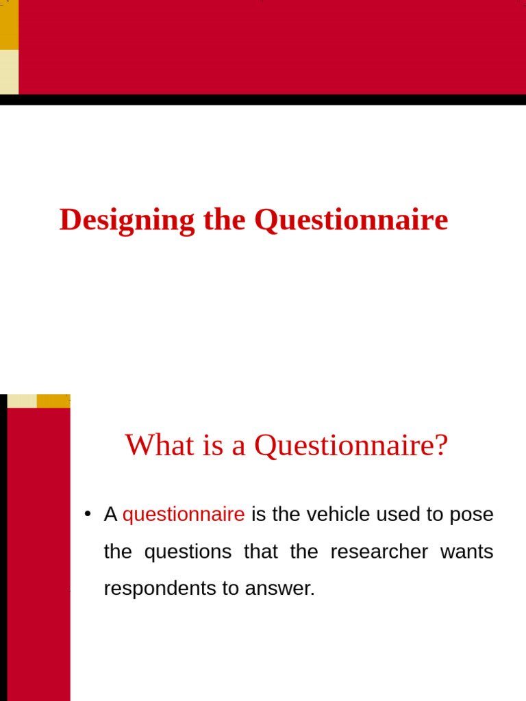 Effective Questionnaire Design Guide | PDF | Questionnaire | Survey ...