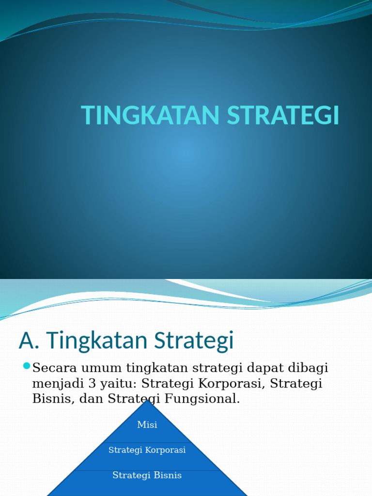Tingkatan Strategi | PDF