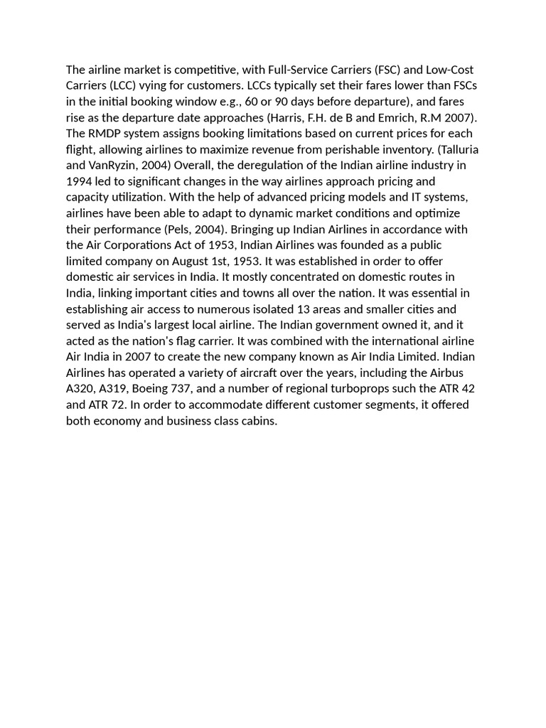 Impact of Airline Deregulation in India | PDF