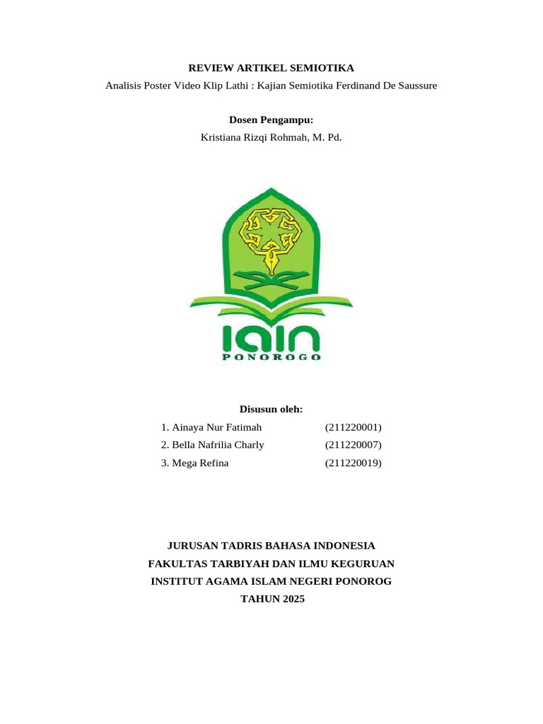 Analisis Semiotika Poster Lathi | PDF