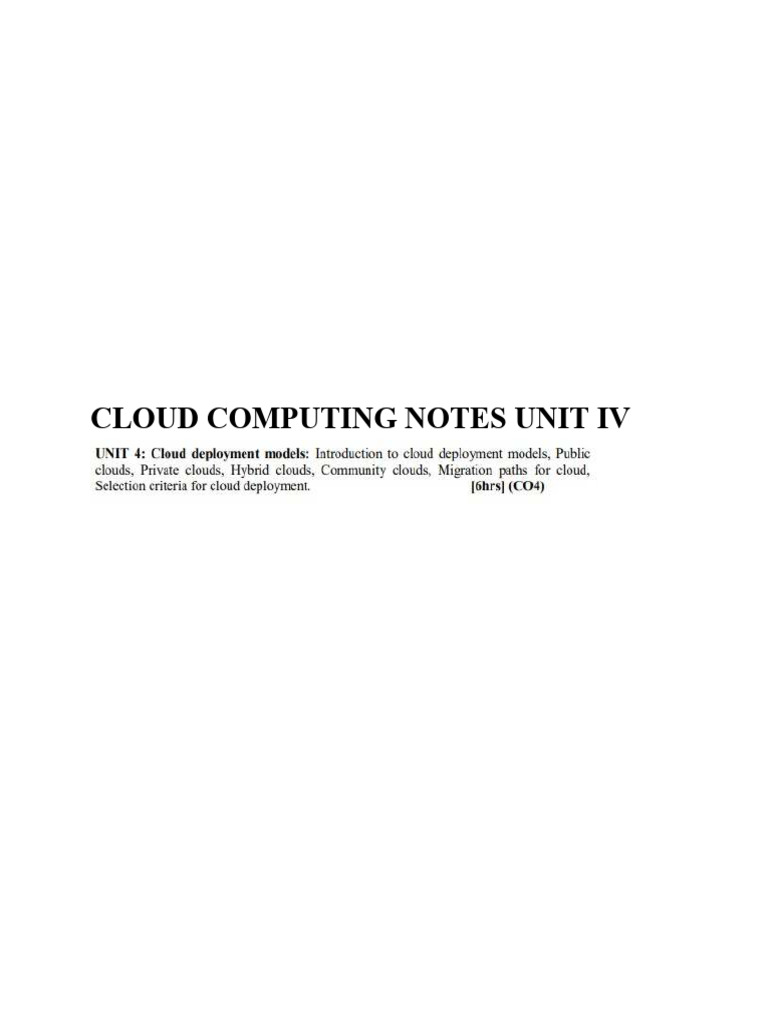 Cloud Computing Deployment Models Explained Pdf Cloud Computing