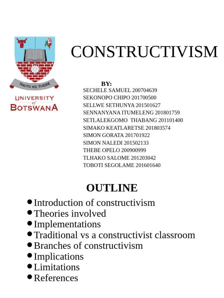Constructivism Final Pdf Constructivism Philosophy Of Education