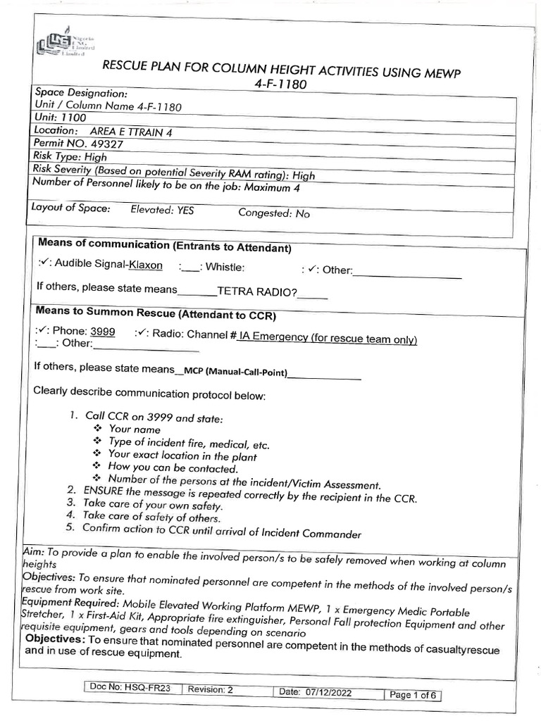 Rescuer Plan | PDF