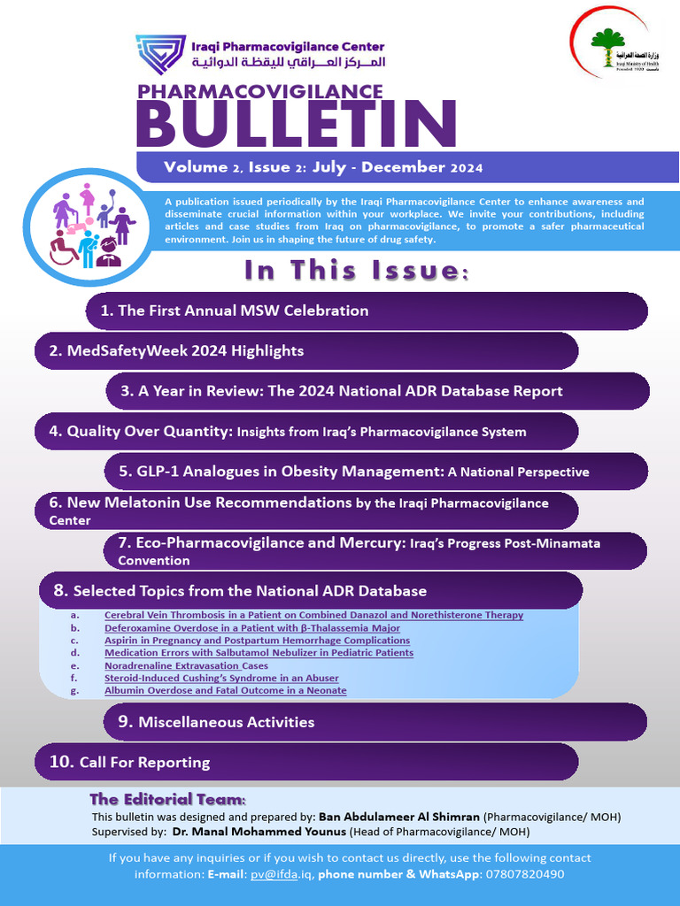 Iraqi Pharmacovigilance Center Update | PDF | Pharmacovigilance | Pharmacy