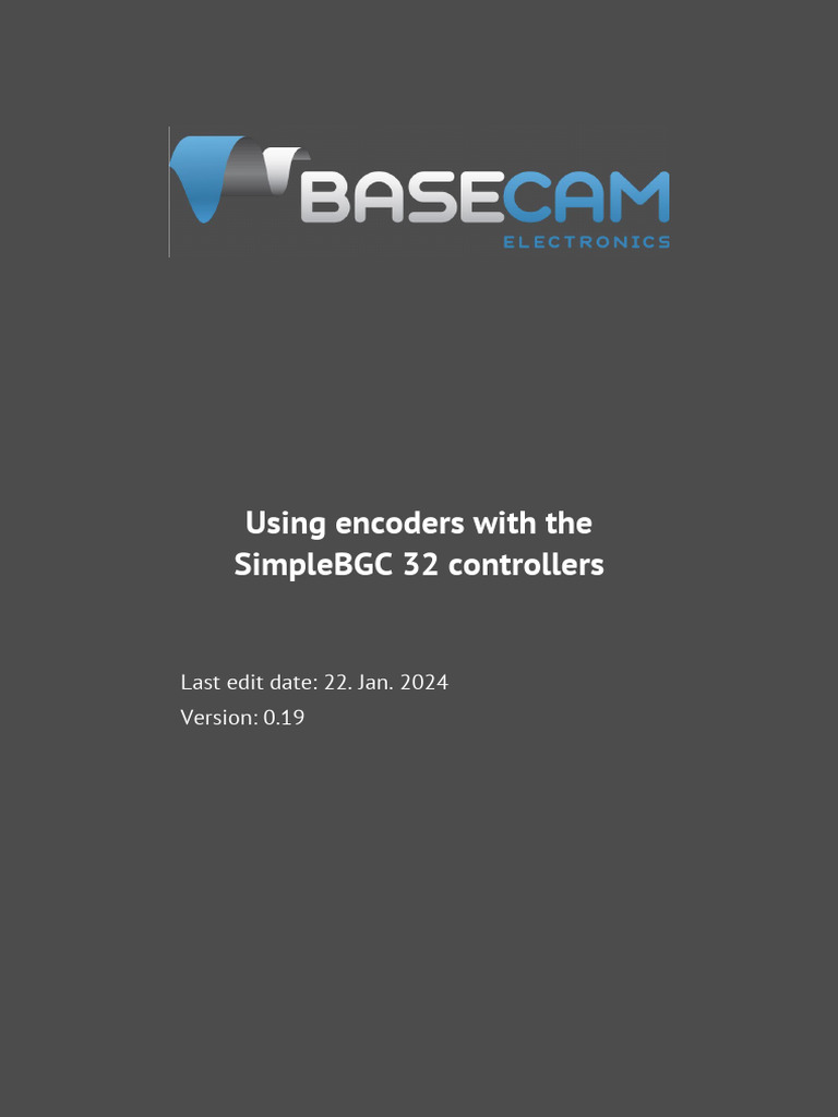 Using Encoders with SimpleBGC32 | PDF | Calibration | Electric Motor