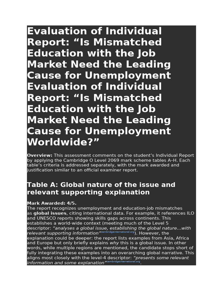 Education-Job Mismatch and Unemployment Analysis | PDF | Evaluation ...