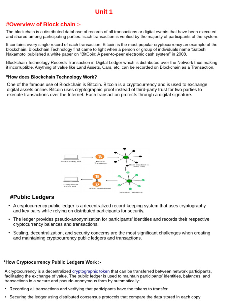 Overview of Blockchain Technology | PDF | Bitcoin | Cryptocurrency