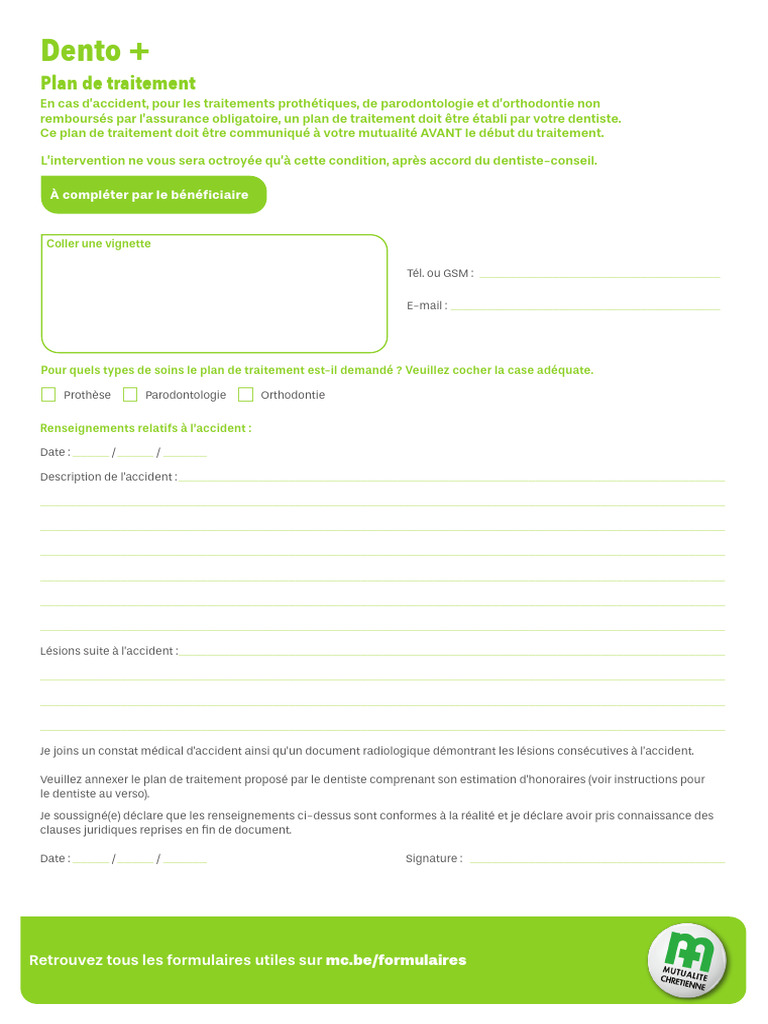 Dento Plus Plan de Traitement | PDF