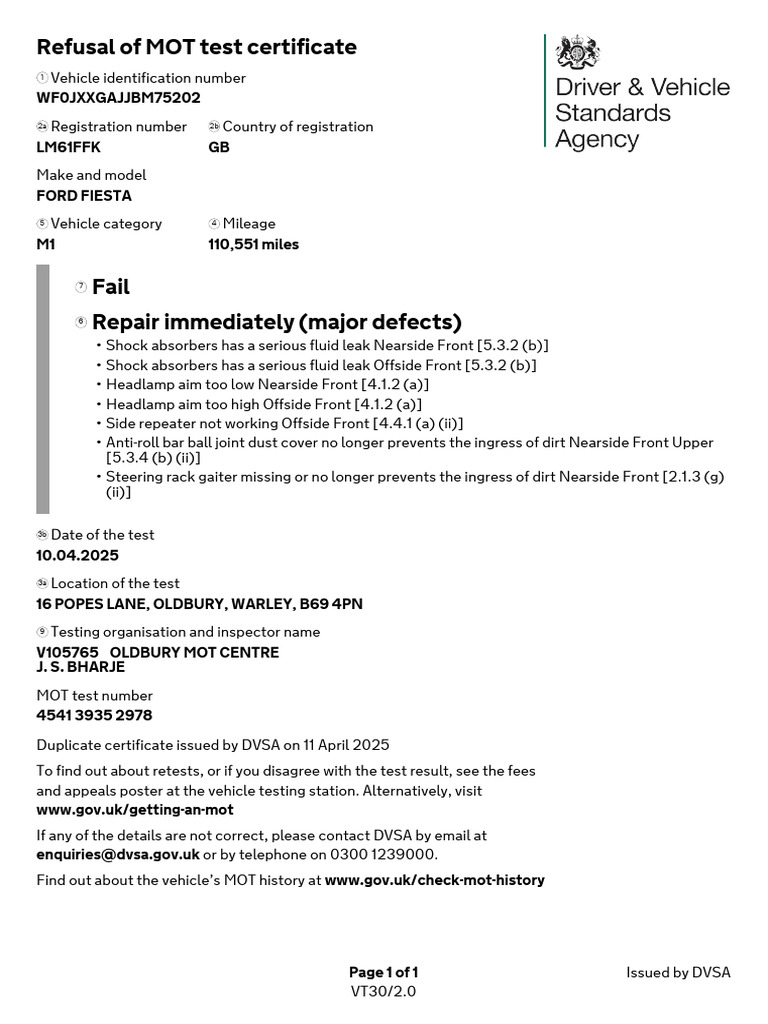 Mot Test 454139352978 | PDF
