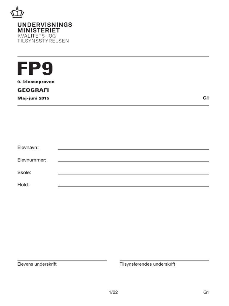FP9 Geografi Maj 2015 | PDF