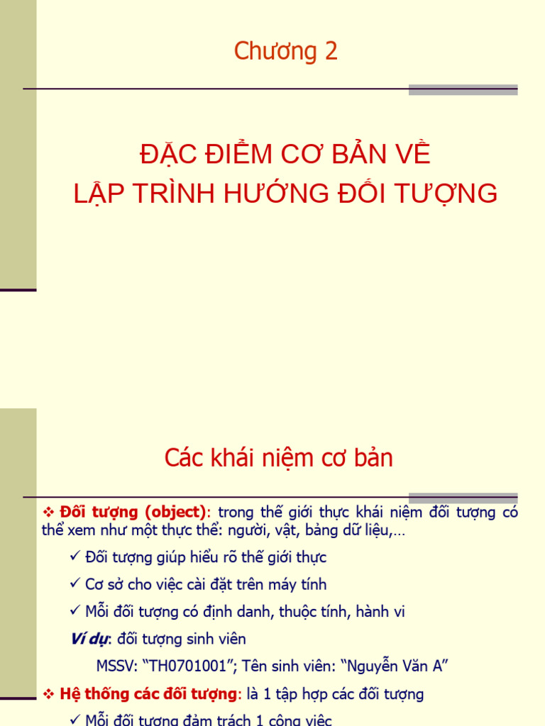 Chuong 2 - Huong Doi Tuong Trong Java | PDF