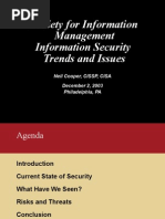 Society For Information Management Information Security Trends and Issues