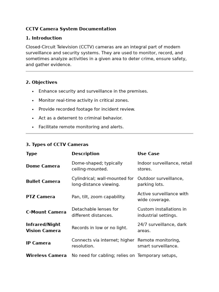 CCTV Camera System Guide and Setup | PDF | Closed Circuit Television ...
