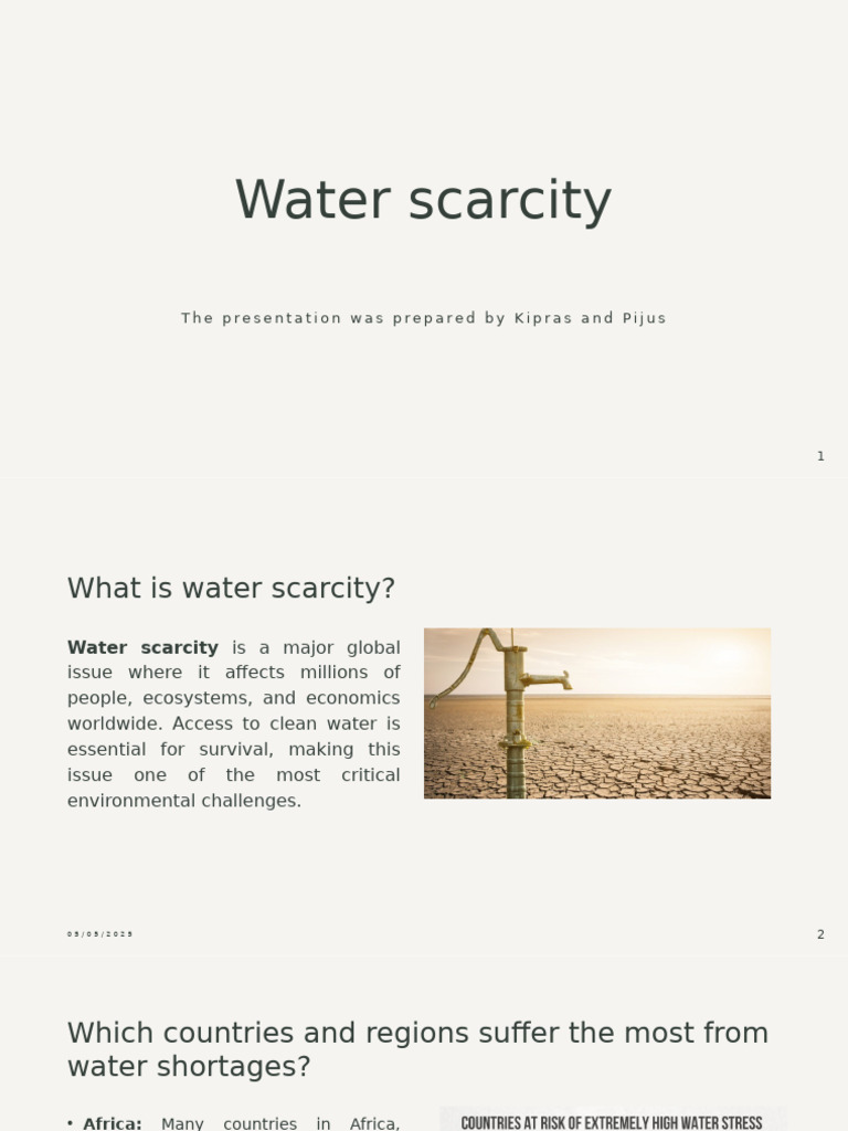 Understanding Water Scarcity Issues | PDF | Water Scarcity | Water