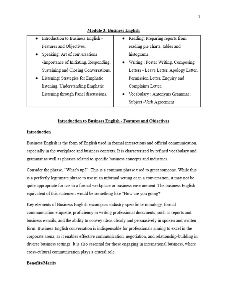 Business English Essentials Guide | PDF | Empathy | Nonverbal Communication