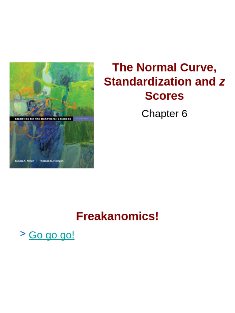 The Normal Curve, Standardization and Z | PDF | Standard Score | Normal ...