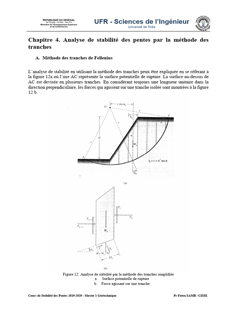 Analyse de Stabilité des Pentes | PDF | Mécanique des sols | Physique ...