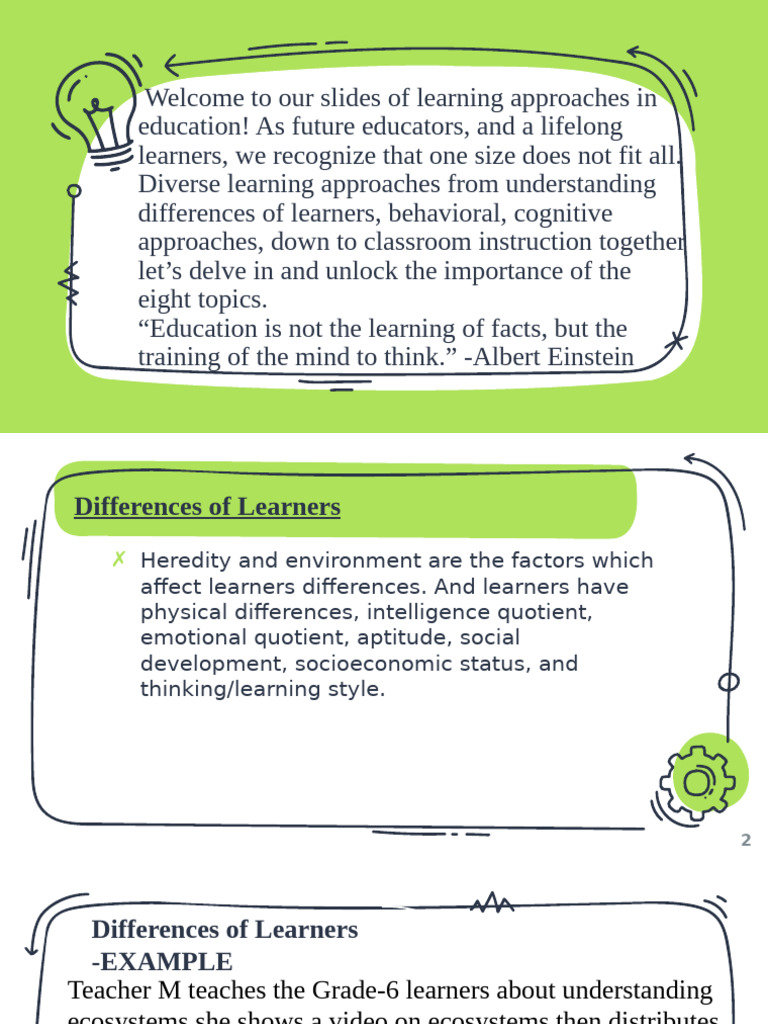 Diverse Learning Approaches in Education | PDF | Learning | Teachers