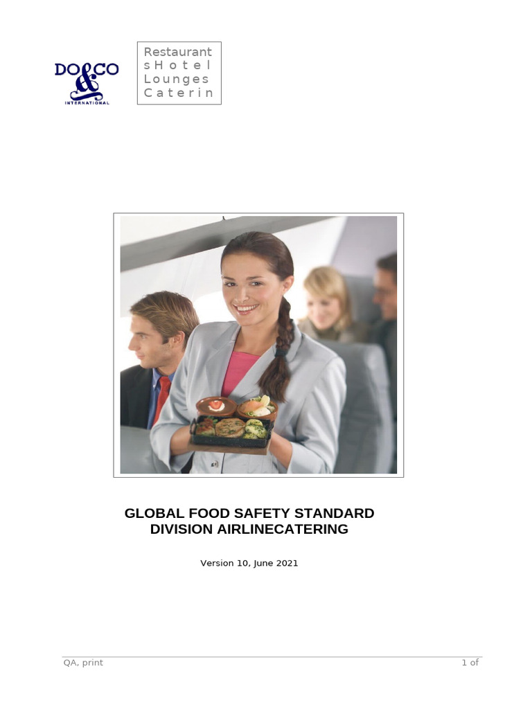 DO & CO Airline Catering Food Safety Standards | PDF | Food Safety ...