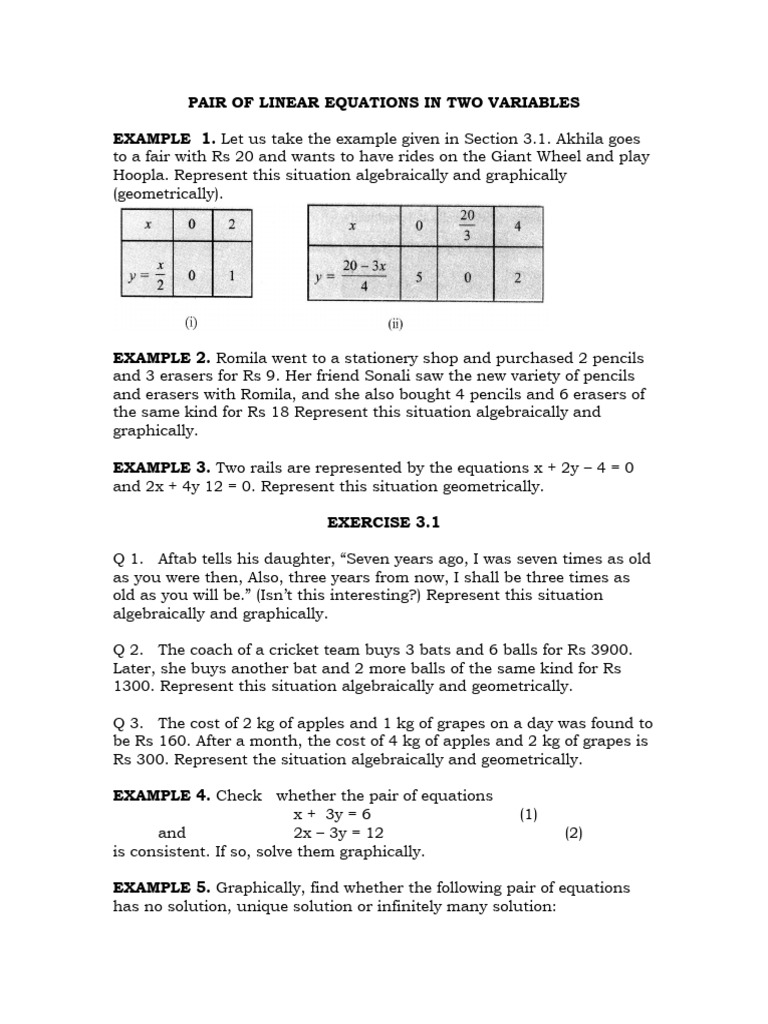 Linear Equations in Real-Life Scenarios | PDF | Equations | Length