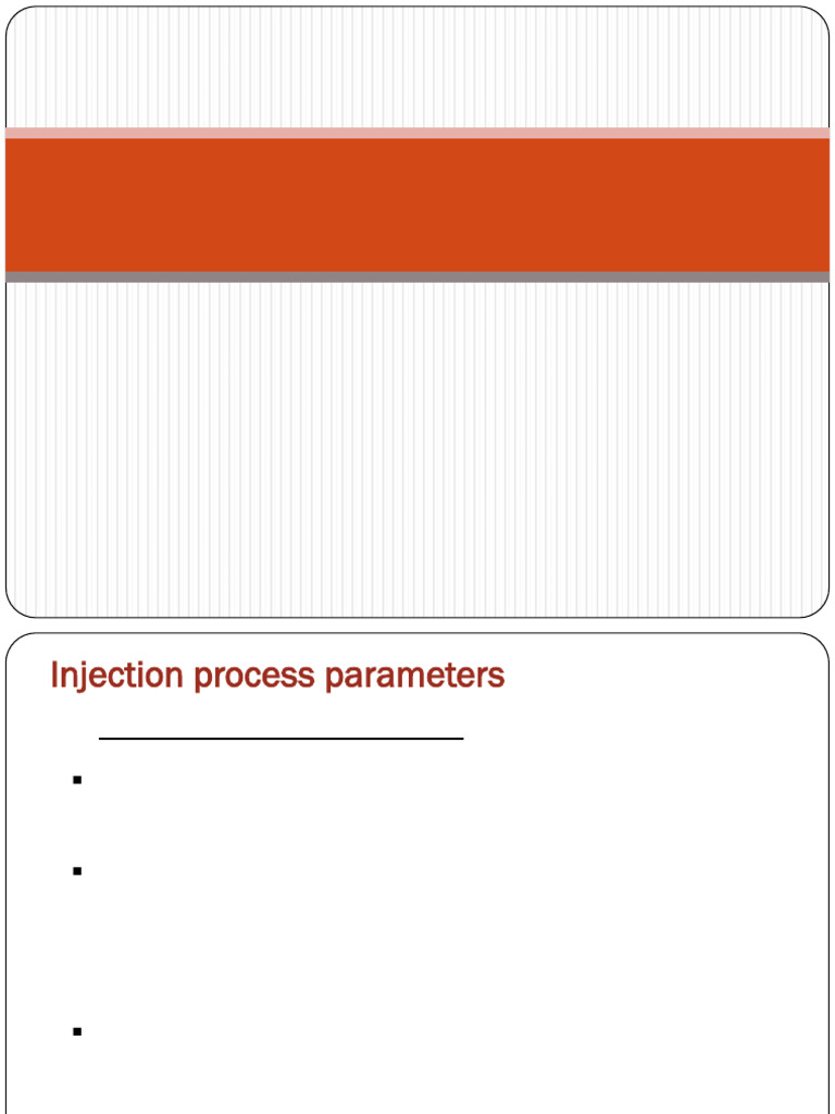 Injection Molding Process Parameters | PDF | Melting | Materials