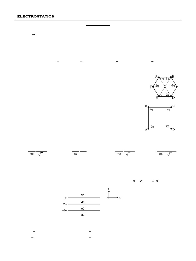 Electrostatics Quiz Questions | PDF | Electric Field | Applied And ...