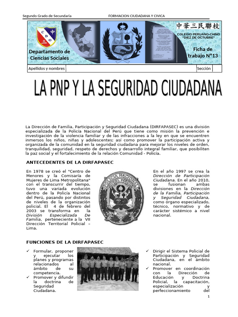 Papel de la PNP en Seguridad Ciudadana | PDF | Policía | Valores