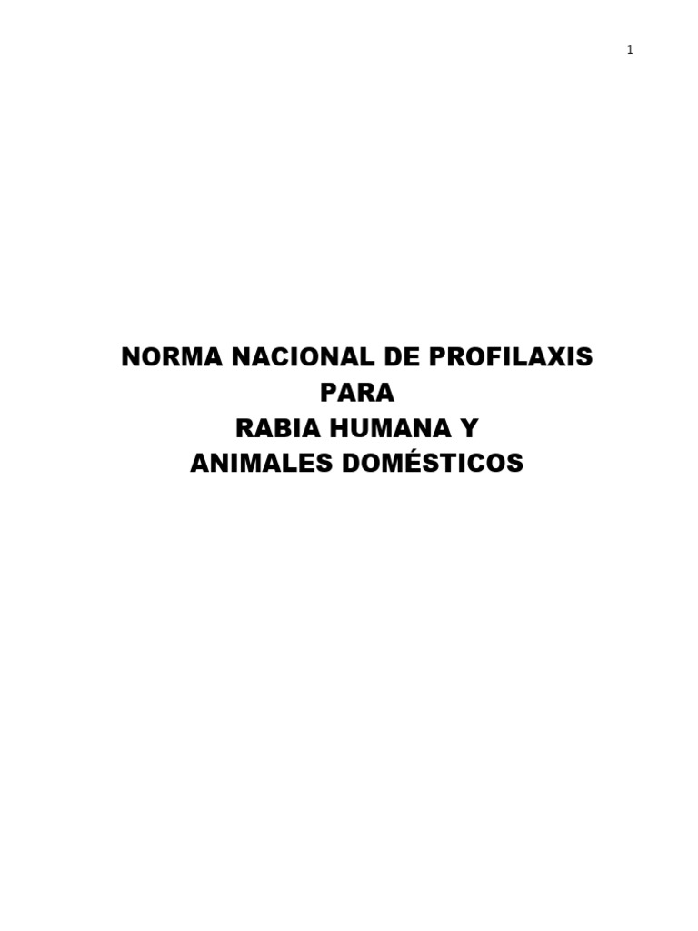 Profilaxis de Rabia en Bolivia | PDF | Rabia | Perros
