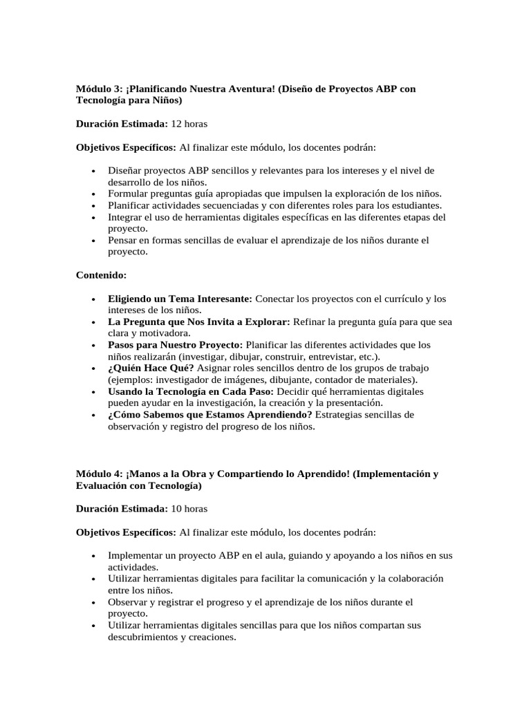 Diseño y Evaluación de Proyectos ABP | PDF | Enseñando | Plan de estudios