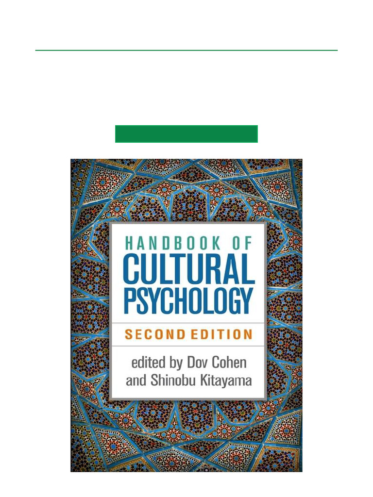 Handbook of Cultural Psychology 2nd Ed. | PDF | Psychology ...
